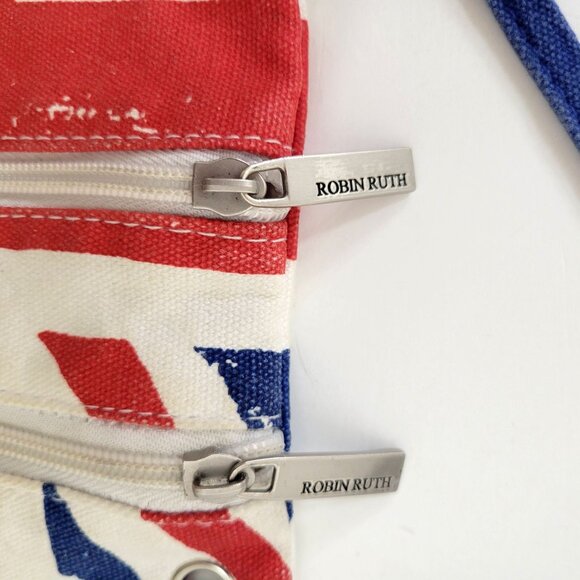 Union Jack Crossbody Bag By Robin Ruth With Two Zipper Compartments - Picture 3 of 5